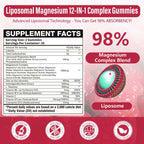 2 Packs Liposomal Magnesium Complex Gummies - Simhould