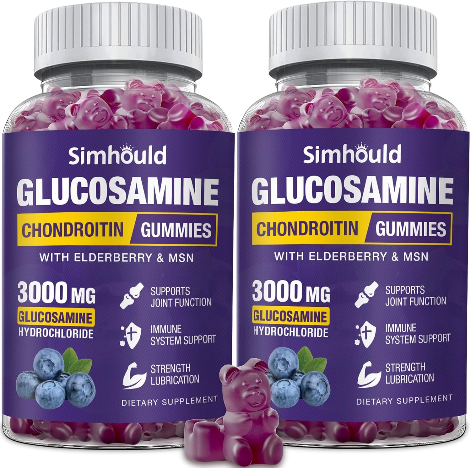 2 Packs Glucosamine Chondroitin Gummies - Simhould