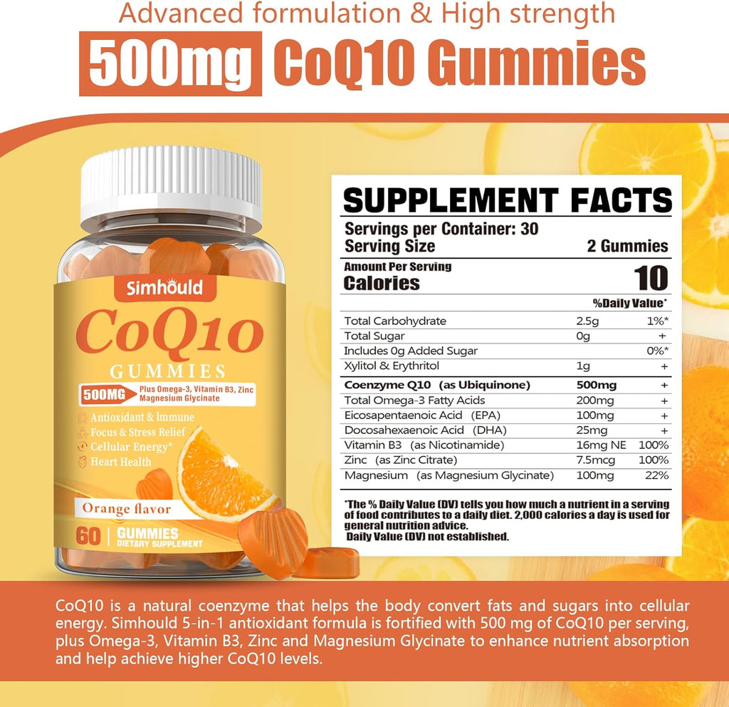 2 Pack CoQ10 500MG Gummies - Simhould