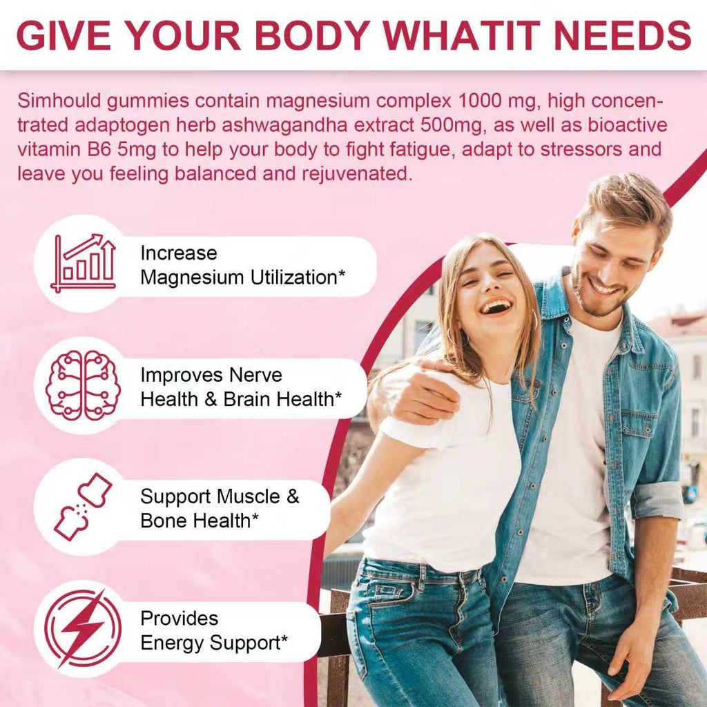 2 Packs Liposomal Magnesium Complex Gummies - Simhould