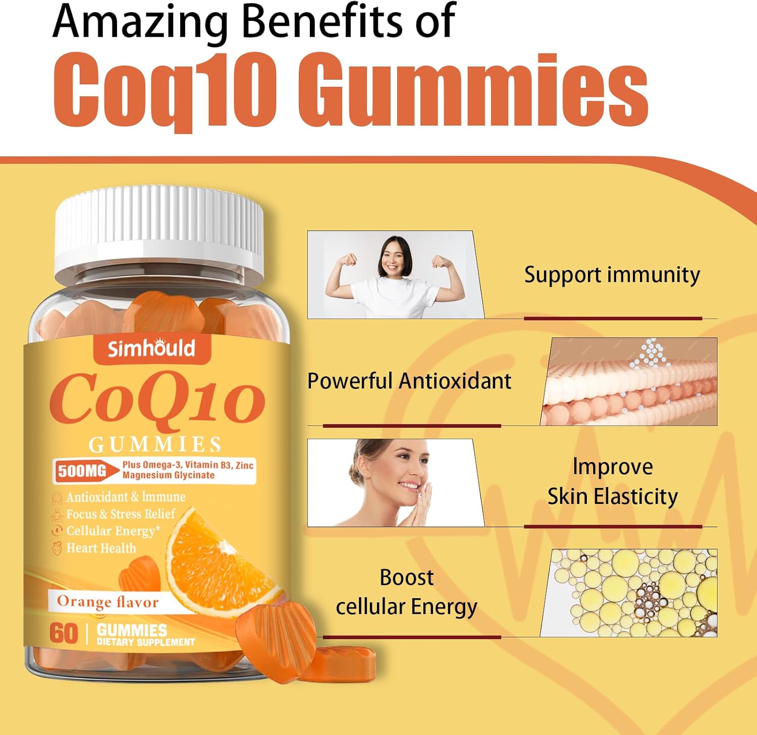 2 Pack CoQ10 500MG Gummies - Simhould