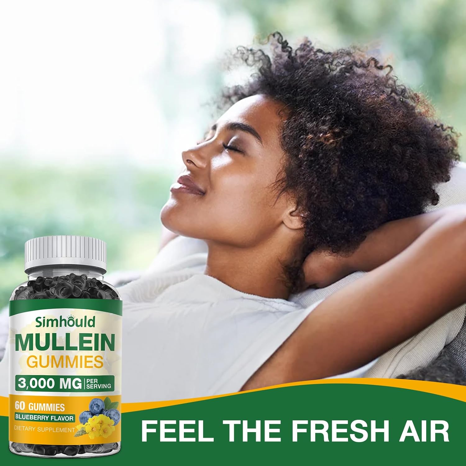 2 Pack Sugar Free 3000MG Mullein Gummies - Simhould