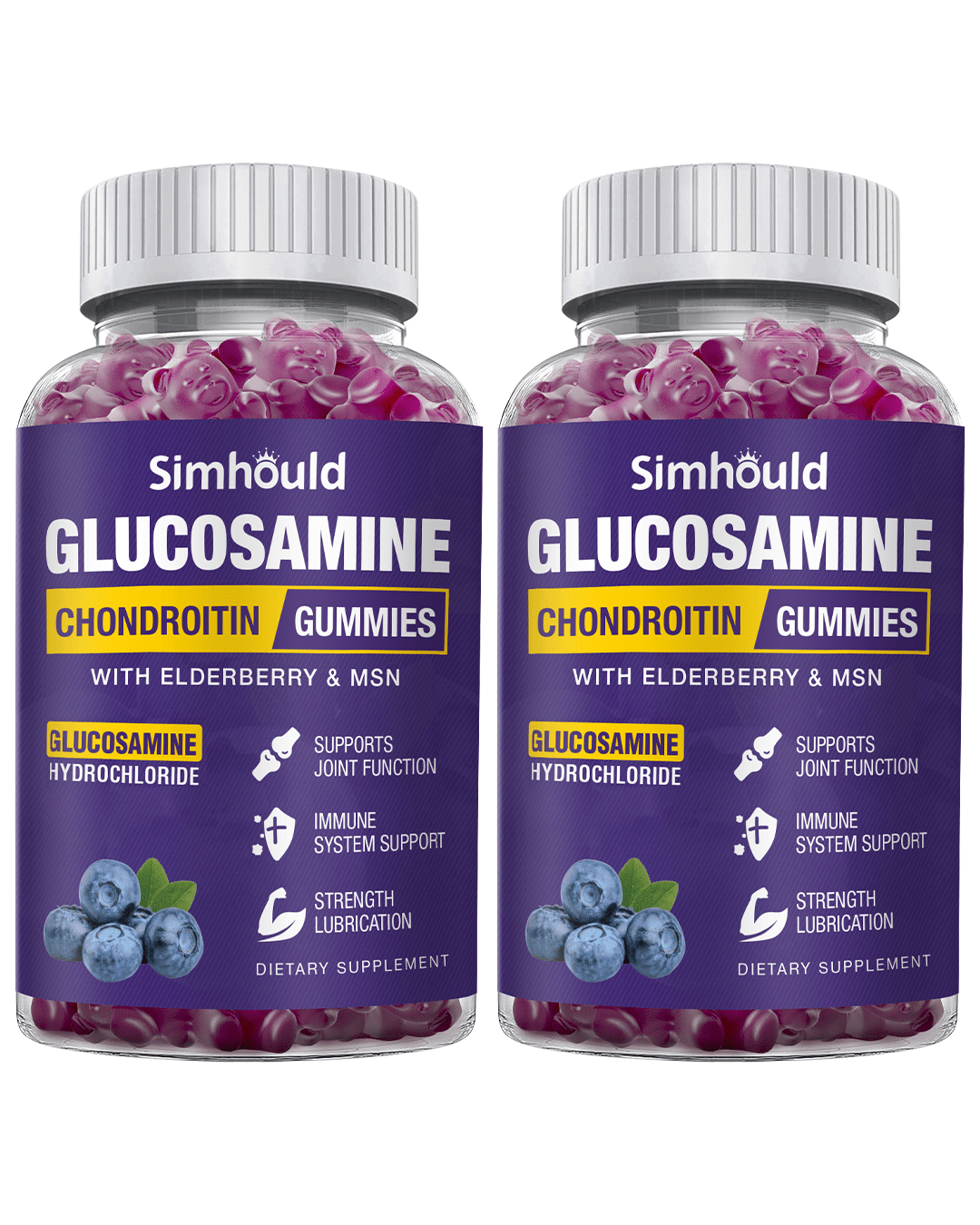 2 Packs Glucosamine Chondroitin Gummies - Simhould
